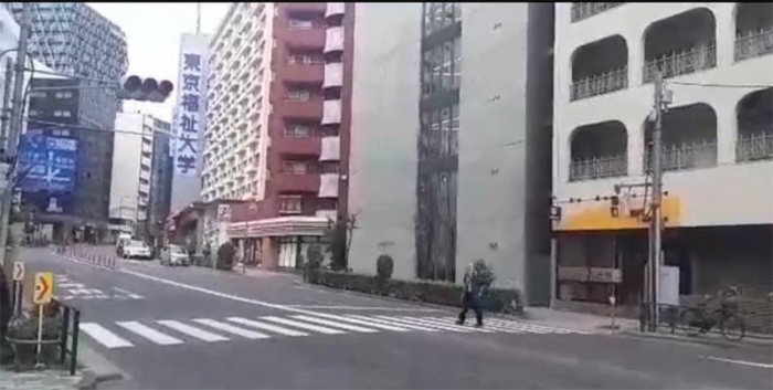 事故現場の横断歩道（被害者提供）