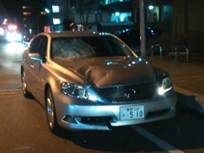 事故を起こした被告人の車（遺族提供）